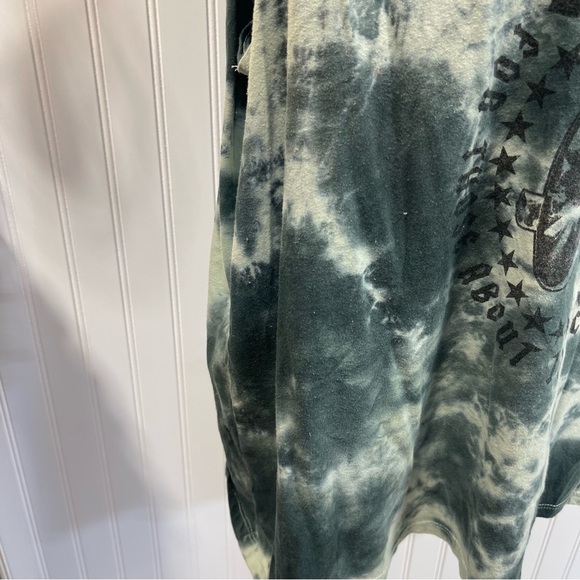 AC/DC Dark Green Tie-Dye Women's Tank Top 2X - Picture 4 of 6